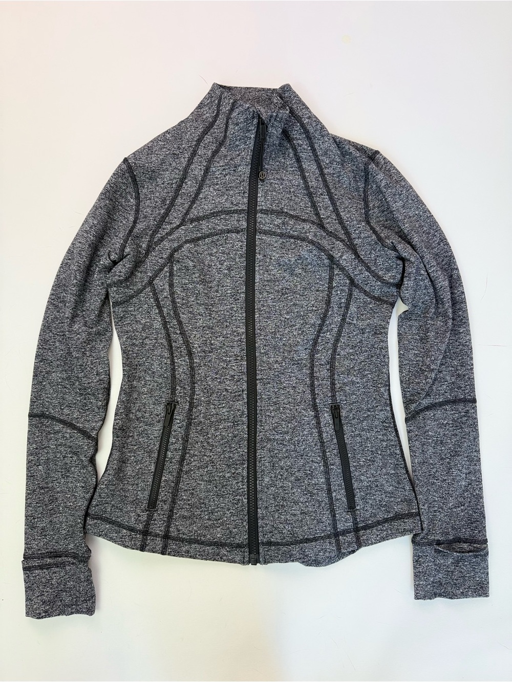 Lululemon Define Jacket Heathered Black sz 8 - Picture 2 of 8